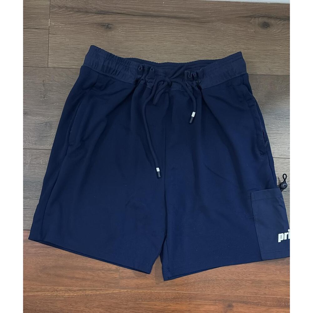 Prince Pickleball Men's Navy Blue Athletic Shorts Large Cargo Pocket Drawstring - Picture 2 of 6